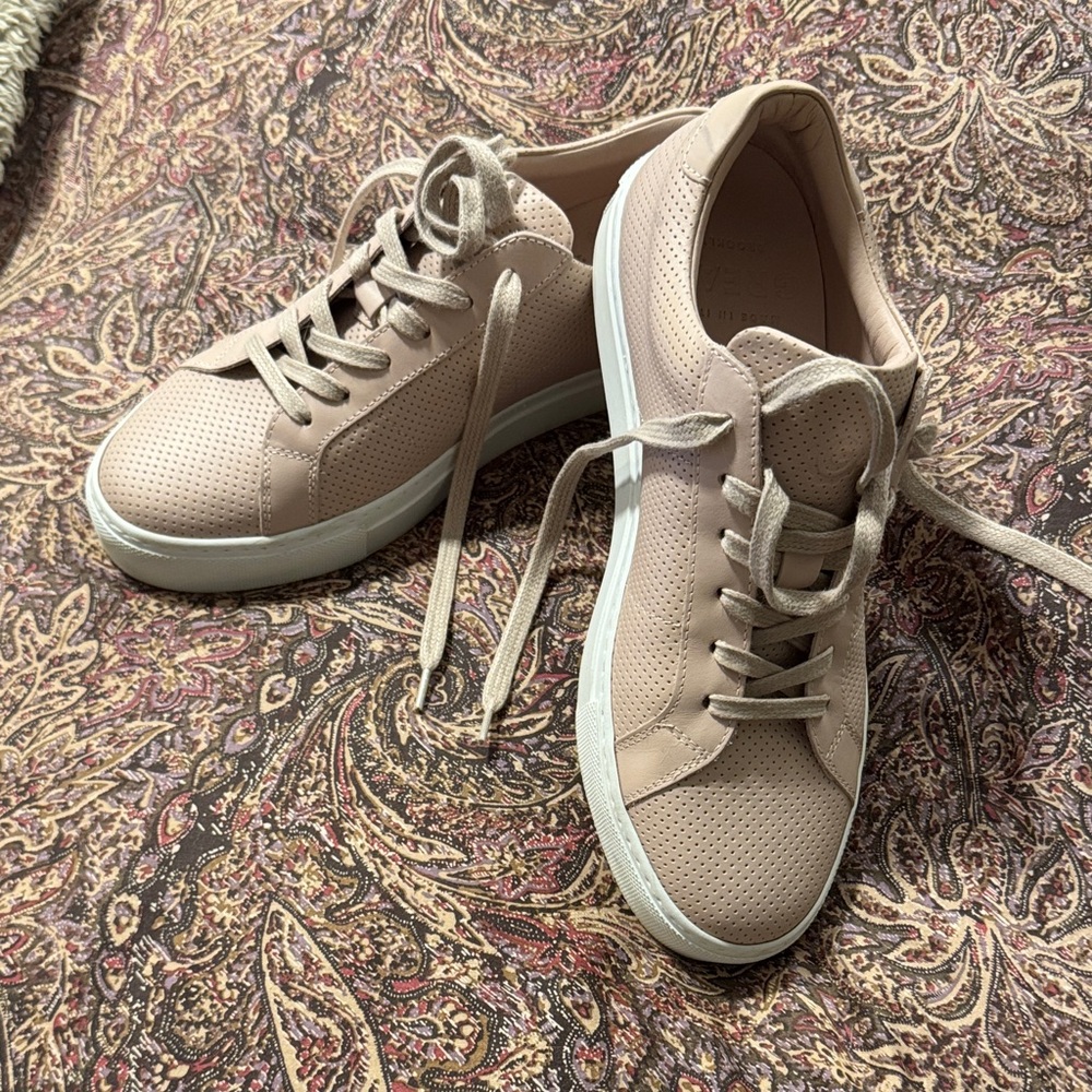 Womens Greats Perforated Blush Sneakers